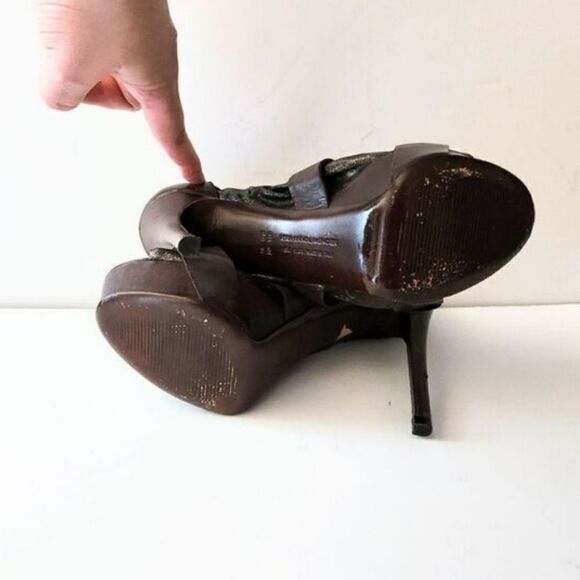 Vera Wang Lavender Greta Rocker Open Toe Platform Stiletto Bootie, US 6 … - Picture 3 of 7